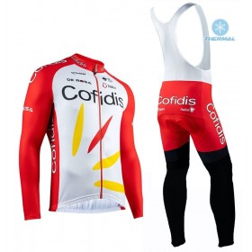 Tenue Maillot M/L + Collant à Bretelles 2020 Cofidis Pro Team Hiver Thermal Fleece N001